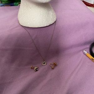 Jewelry set, small set , cameo.